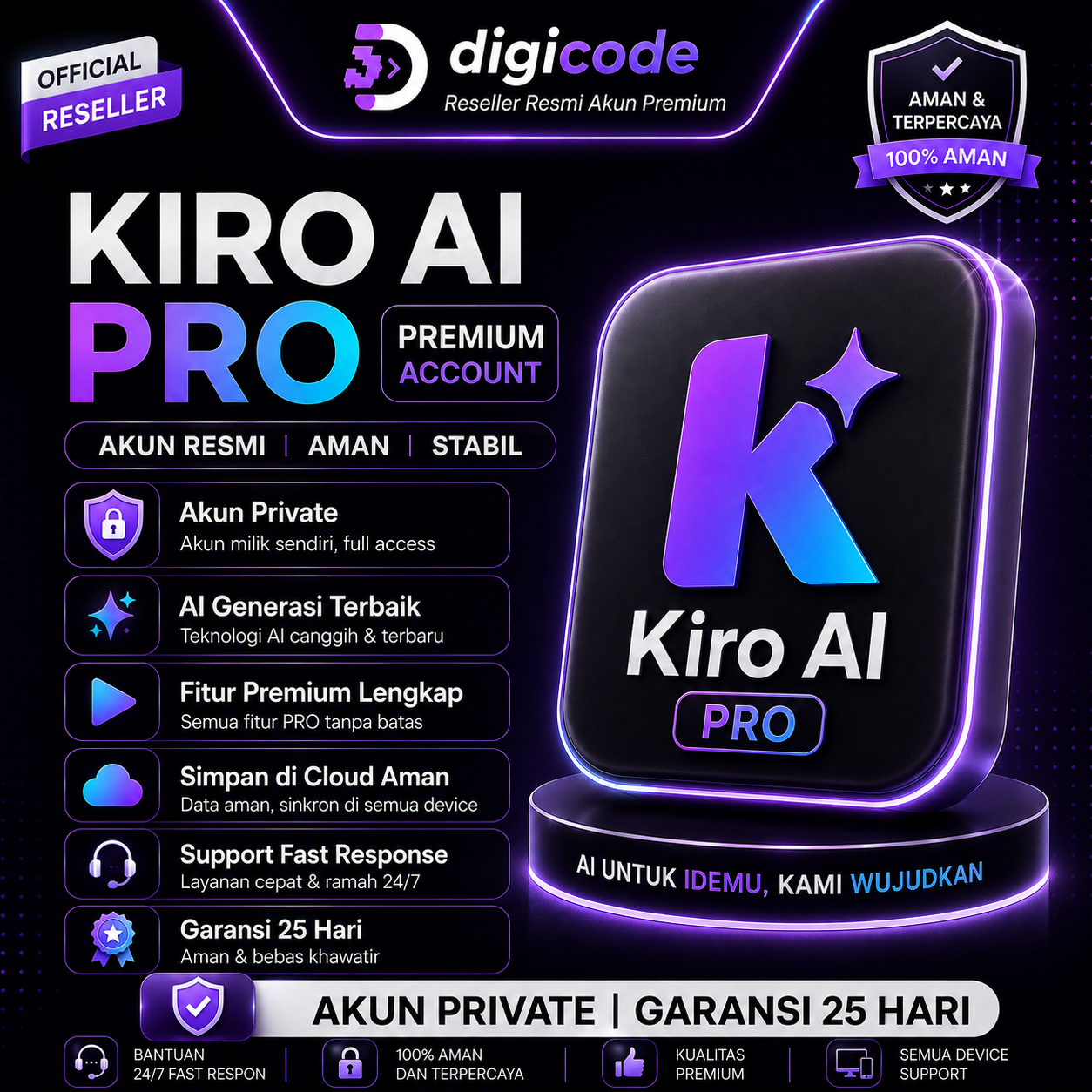 Kiro AI Pro Plus Private | 30 Hari
