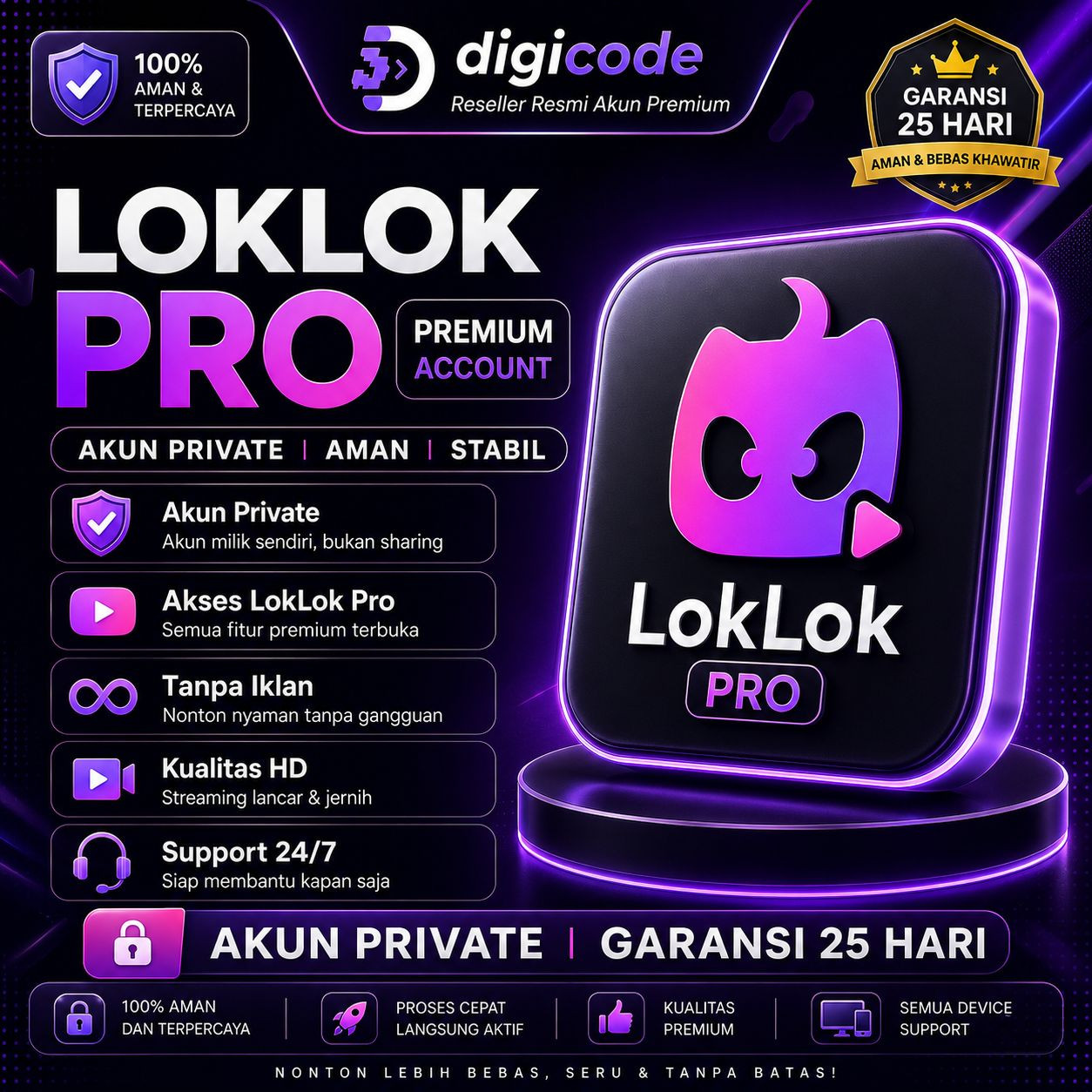 LokLok PRO Private | 30 Hari