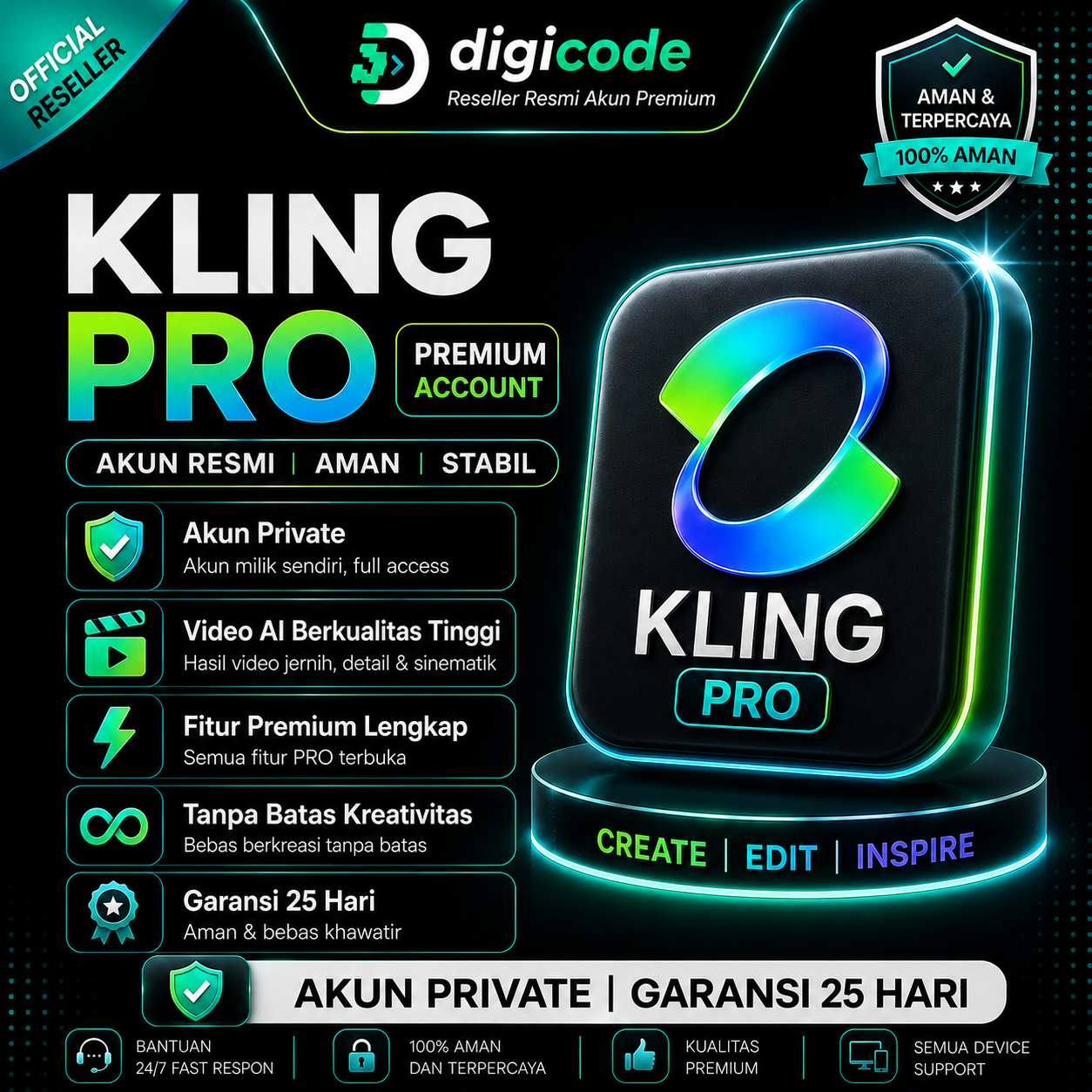 FS Kling Pro Private | 30 Hari