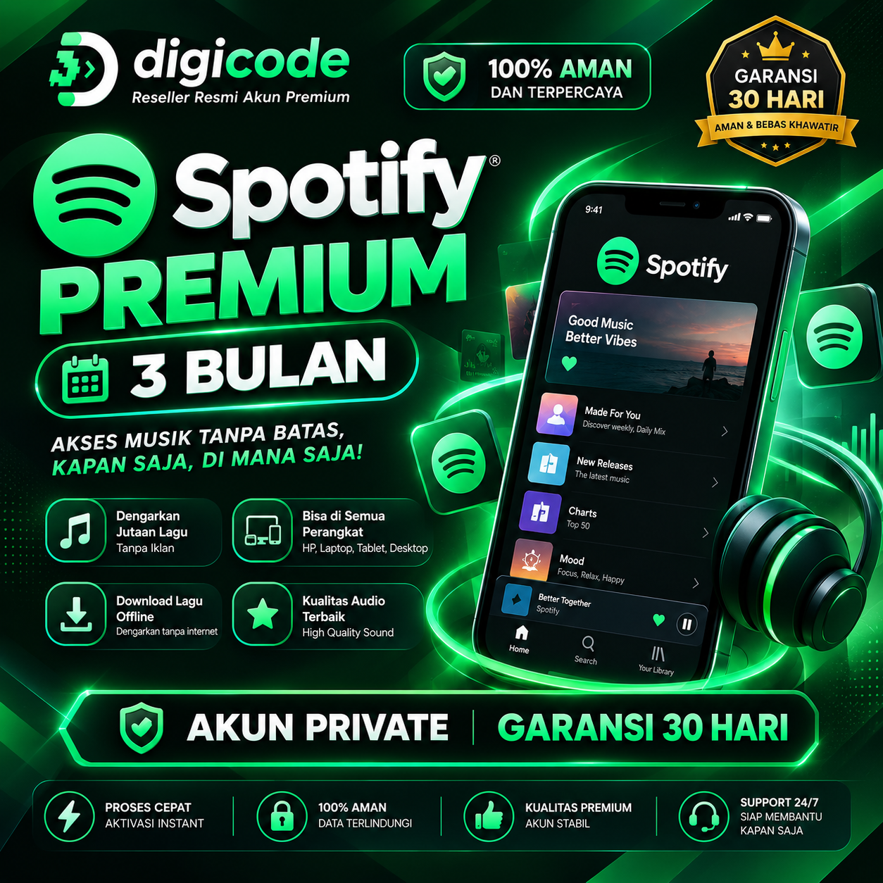 Spotify Premium Private | 3 Bulan
