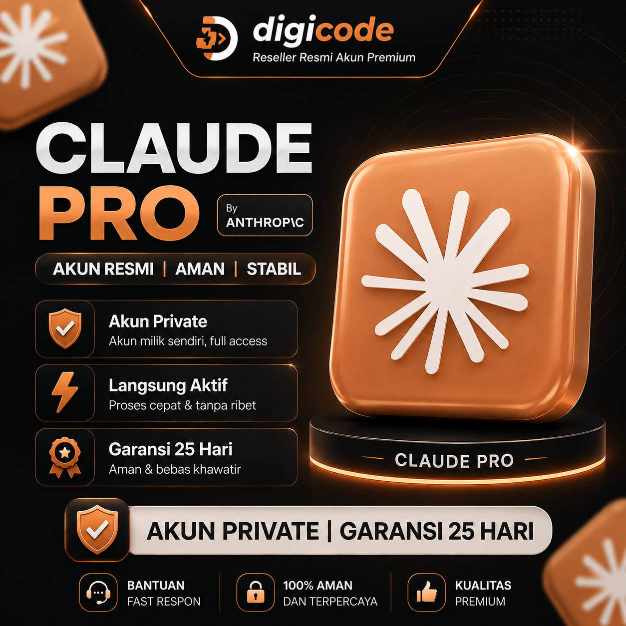 Claude Pro Private | 30 Hari