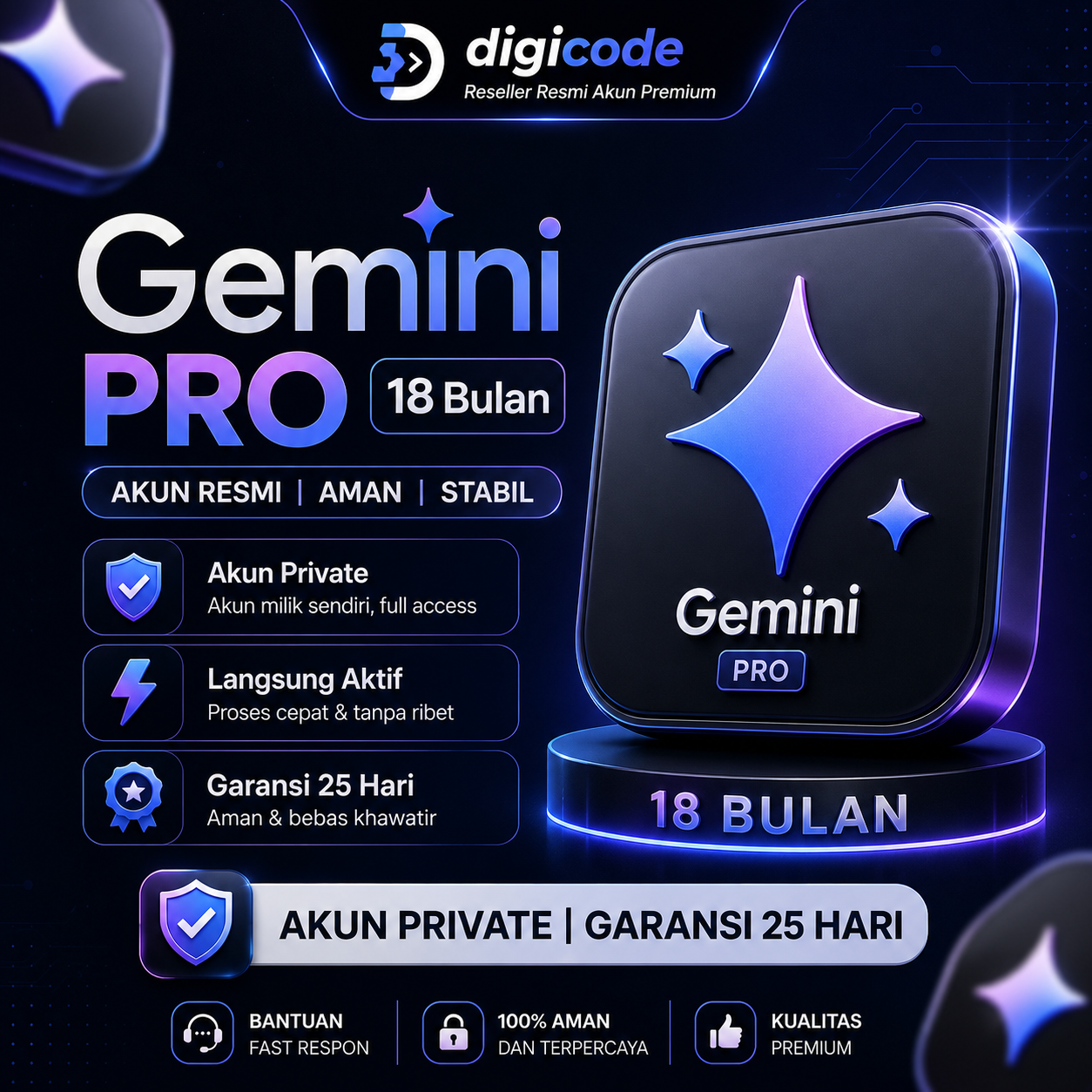 Gemini Pro Private | 18 Bulan