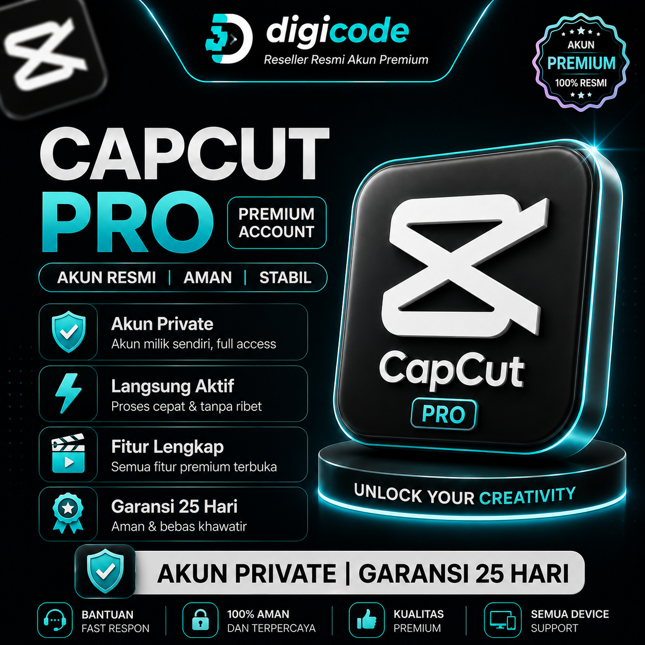 Capcut Pro Private | 30 Hari